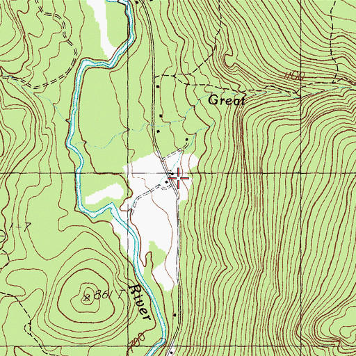 Topographic Map of North Newry Post Office, ME