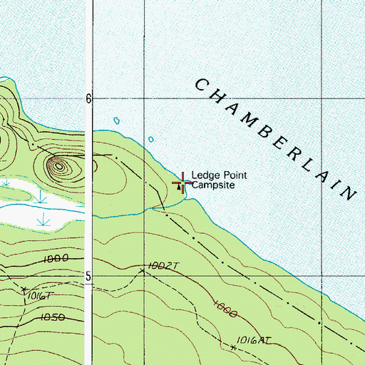 Topographic Map of Ledge Point Campsite, ME