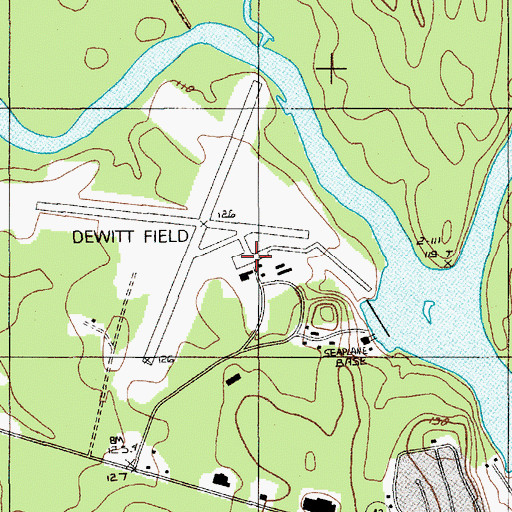 Topographic Map of Dewitt Field, Old Town Municipal Airport, ME