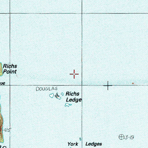 Topographic Map of Airy Ledge, ME