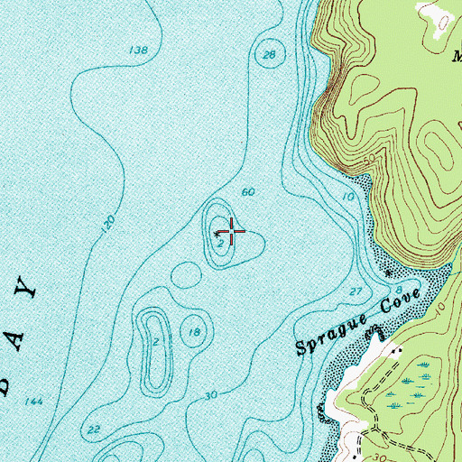 Topographic Map of Barley Ledge, ME