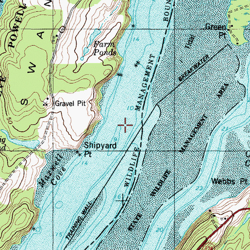 Topographic Map of Beef Rock, ME