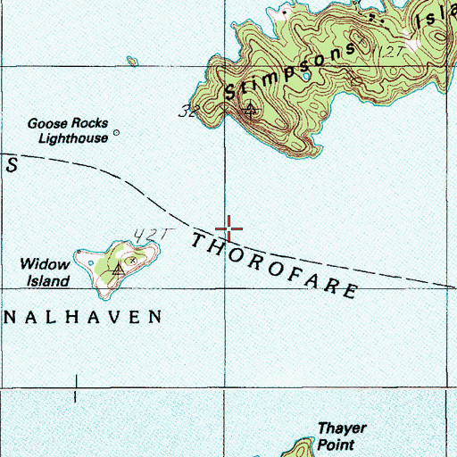 Topographic Map of Bradstreet Rock, ME