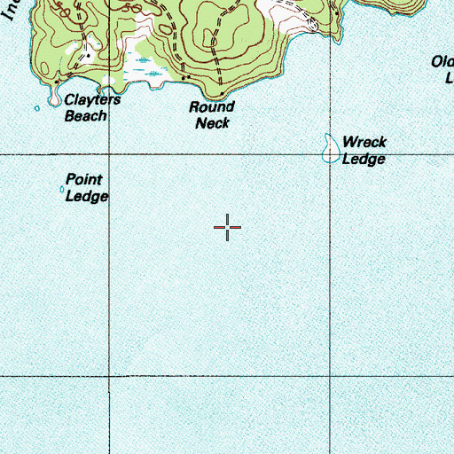 Topographic Map of Bunker Ledge, ME