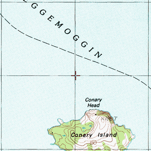 Topographic Map of Conary Ledge, ME