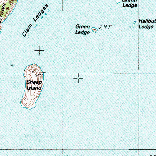 Topographic Map of Crosby Ledge, ME