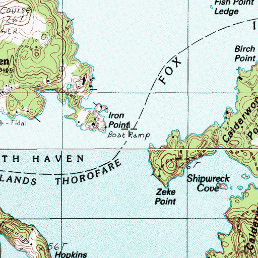 Topographic Map of Dobbin Rock, ME