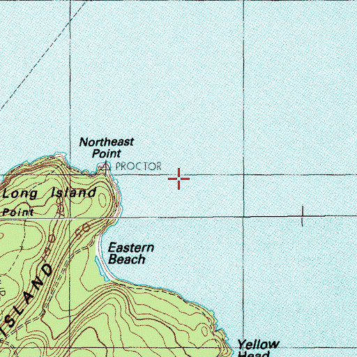 Topographic Map of Eastern Beach Ledge, ME