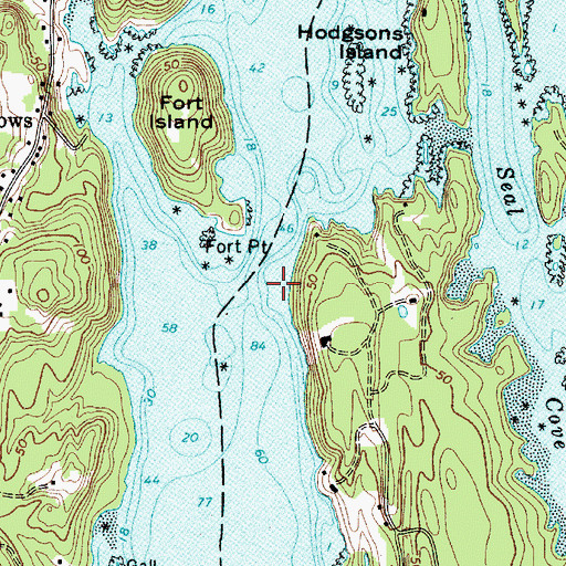 Topographic Map of Eastern Ledge, ME