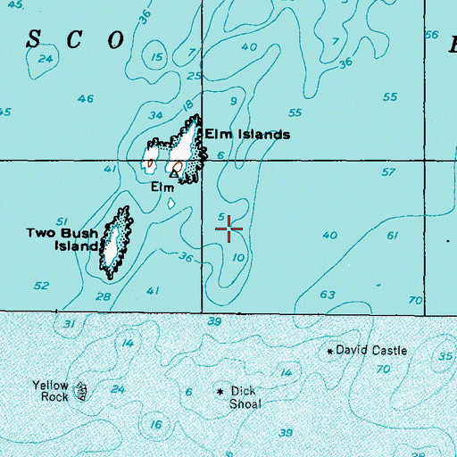 Topographic Map of Elm Ledge, ME