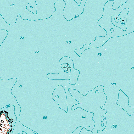 Topographic Map of Gig Rock, ME