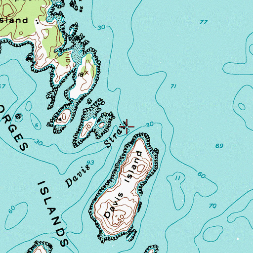 Topographic Map of Griffin Ledge, ME
