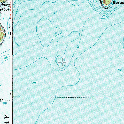 Topographic Map of Haddock Ledge, ME