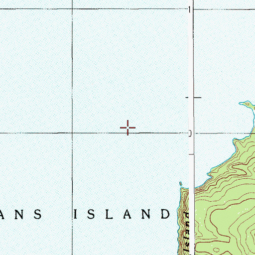 Topographic Map of Hanus Ledge, ME