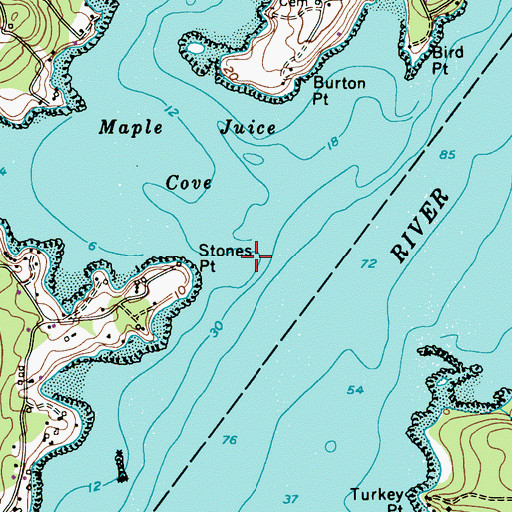 Topographic Map of Henderson Ledge, ME