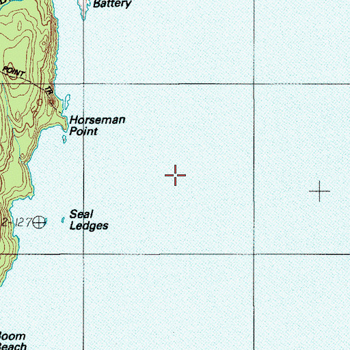 Topographic Map of Horseman Ledge, ME
