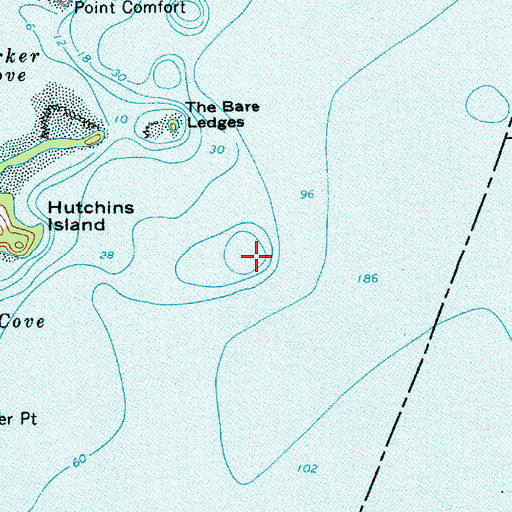 Topographic Map of Islesboro Ledge, ME