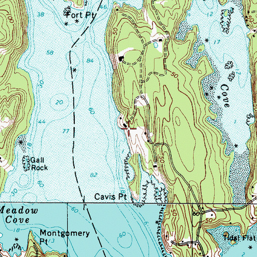 Topographic Map of Kelp Ledge, ME