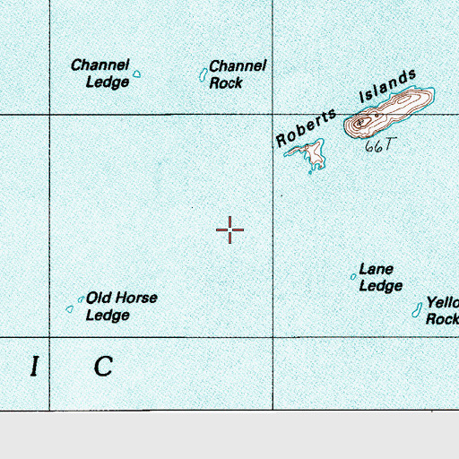 Topographic Map of Knubble Ledge, ME