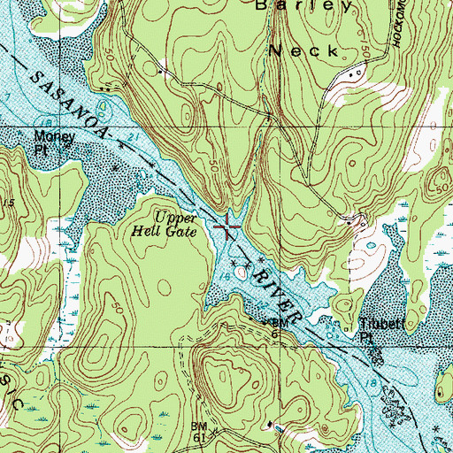 Topographic Map of Lime Rock, ME