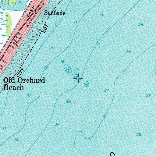 Topographic Map of Little River Rock, ME