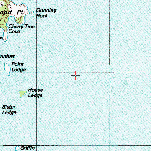 Topographic Map of Little Triangle Ledge, ME