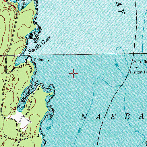Topographic Map of Lower Middle Ground, ME