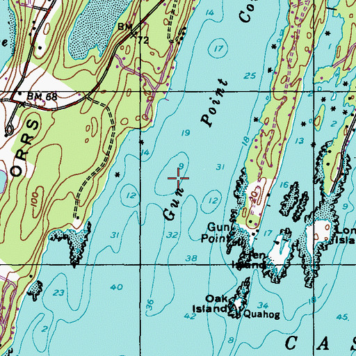Topographic Map of Middle Rock, ME