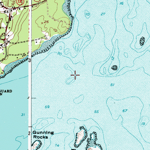 Topographic Map of Mosquito Ledge, ME