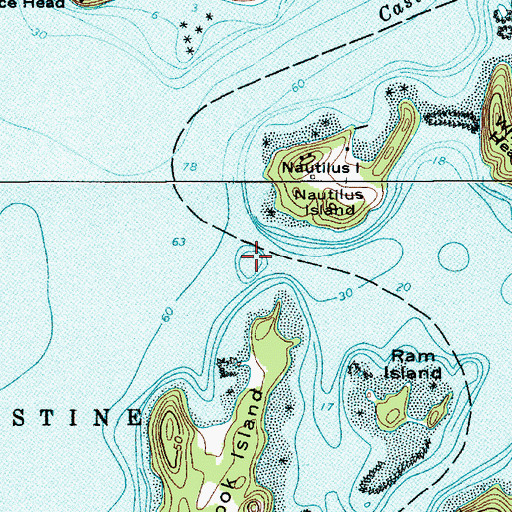 Topographic Map of Nautilus Rock, ME