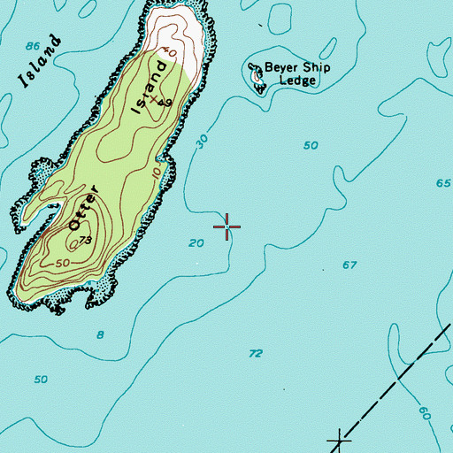 Topographic Map of Otter Island Ledge, ME