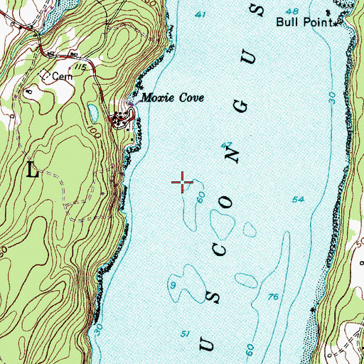 Topographic Map of Poland North Ledge, ME