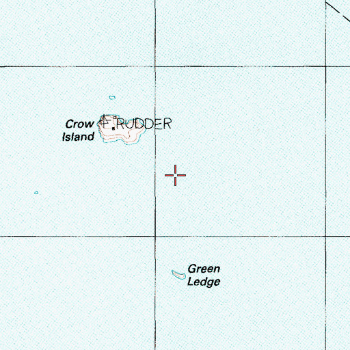 Topographic Map of Rudder Rock, ME