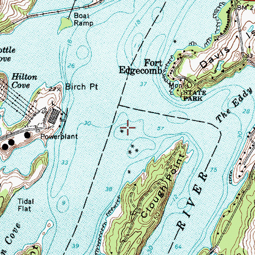 Topographic Map of Seal Rock, ME