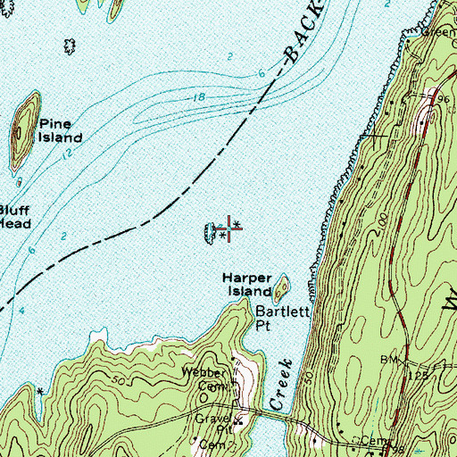 Topographic Map of Seal Rocks, ME