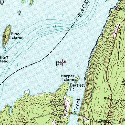Topographic Map of Seal Rocks, ME