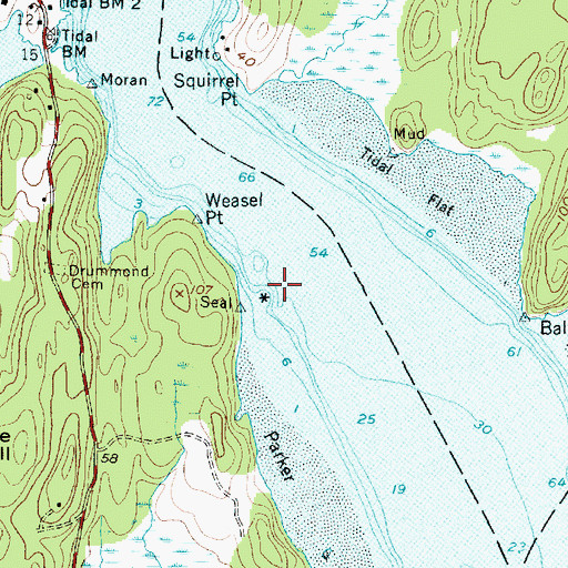 Topographic Map of Seal Rocks, ME