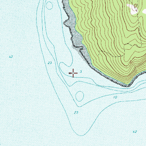 Topographic Map of Sears Island Ledge, ME
