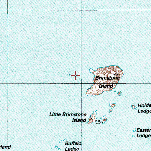 Topographic Map of Shag Rock, ME