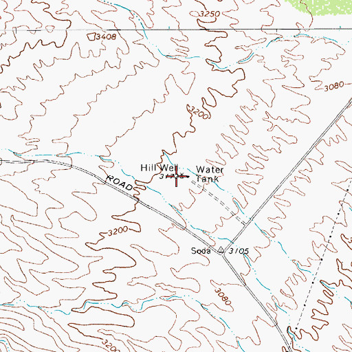 Topographic Map of Hill Well, AZ