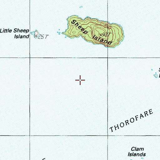 Topographic Map of Sheep Rock, ME