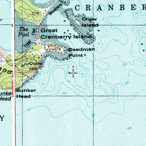 Topographic Map of South Black Rock, ME