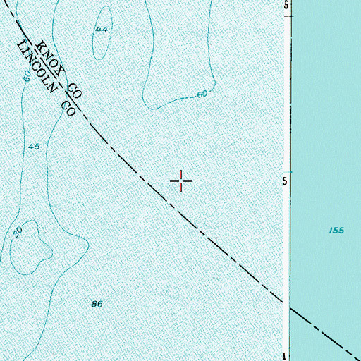 Topographic Map of South Ledge, ME