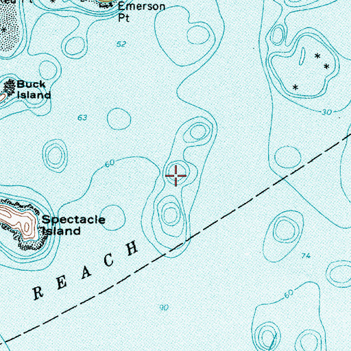 Topographic Map of Spectacle Island Ledge, ME
