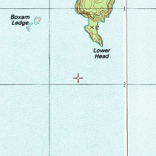 Topographic Map of Sprague Ledge, ME