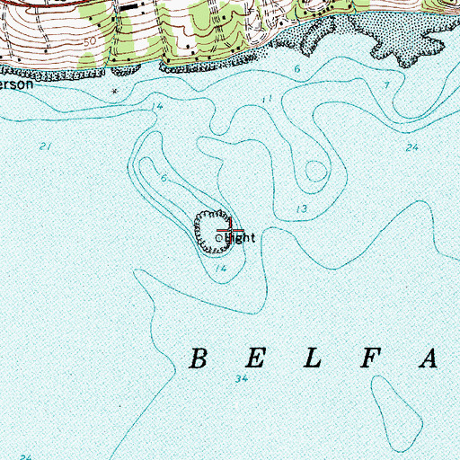 Topographic Map of Steels Ledge, ME