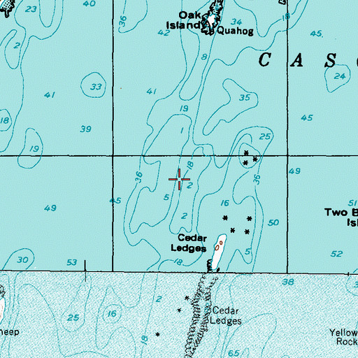 Topographic Map of Stoop Ledges, ME