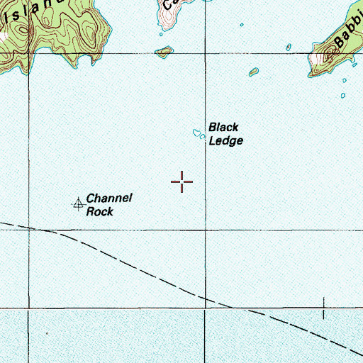 Topographic Map of Sunken Black Ledge, ME