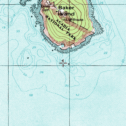 Topographic Map of The Thumper, ME