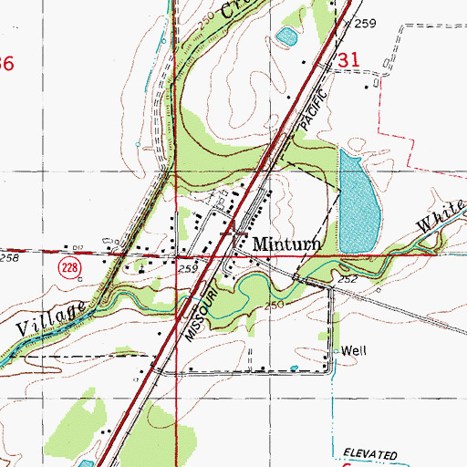 Topographic Map of Minturn, AR